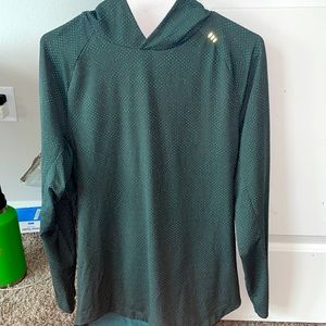 Drysense Hoodie, Liquiform Jacquard Smoked Spruce Crest, Size Small